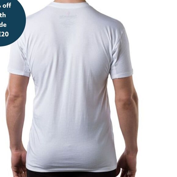 Thompson Tee Men Sweat Proof Undershirt - Original Fit Crewneck White NWT in pkg - Picture 2 of 8